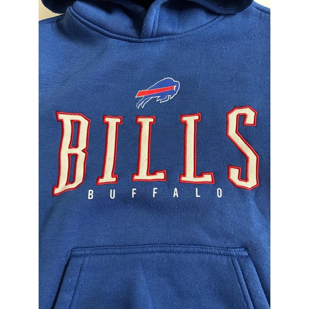 Buffalo Bills Hoodie Blue Red White Stripes (youth size) - Picture 2 of 8